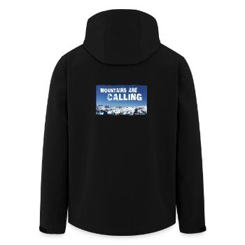 Mountains are Calling Damüls (2 Upload) - Recycelte Männer Softshell-Jacke von Stanley/Stella - Schwarz - Hinten - AI Model Male 185 light (185cm)