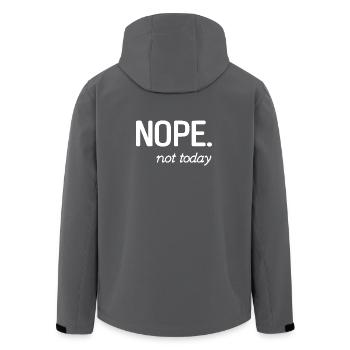Conception de citation inspirante minimaliste - Veste softshell homme en polyester recyclé Stanley/Stella - charbon - Dos - AI Model Male 185 light (185cm)
