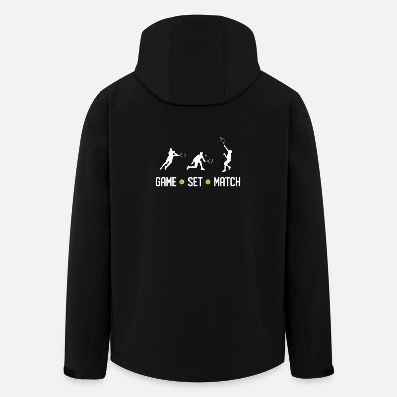 Tennis - Game Set Match - Men’s Recycled Softshell Jacket by Stanley/Stella - black