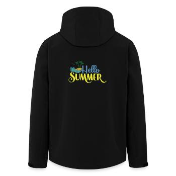 Hello Summmer - Men’s Recycled Softshell Jacket by Stanley/Stella - black - Back - AI Model Male 185 light (185cm)