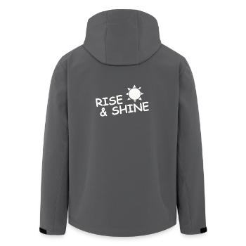 RISE & SHINE - Men’s Recycled Softshell Jacket by Stanley/Stella - black - Back - AI Model Male 185 light (185cm)