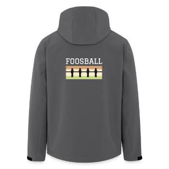 Tischfußball Retro - Recycelte Männer Softshell-Jacke von Stanley/Stella - Schwarz - Hinten - AI Model Male 185 light (185cm)
