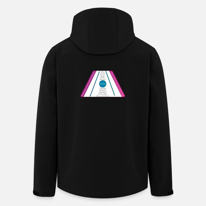 Hackbrett lila pink petrol gruen - Recycelte Männer Softshell-Jacke von Stanley/Stella - Schwarz
