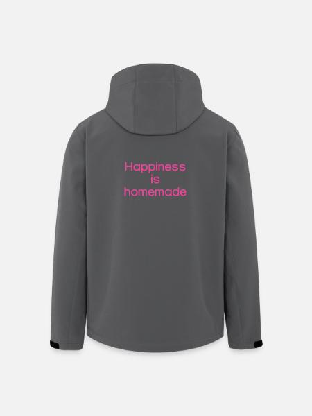 Happiness is homemade Pink - Men’s Recycled Softshell Jacket by Stanley/Stella - black