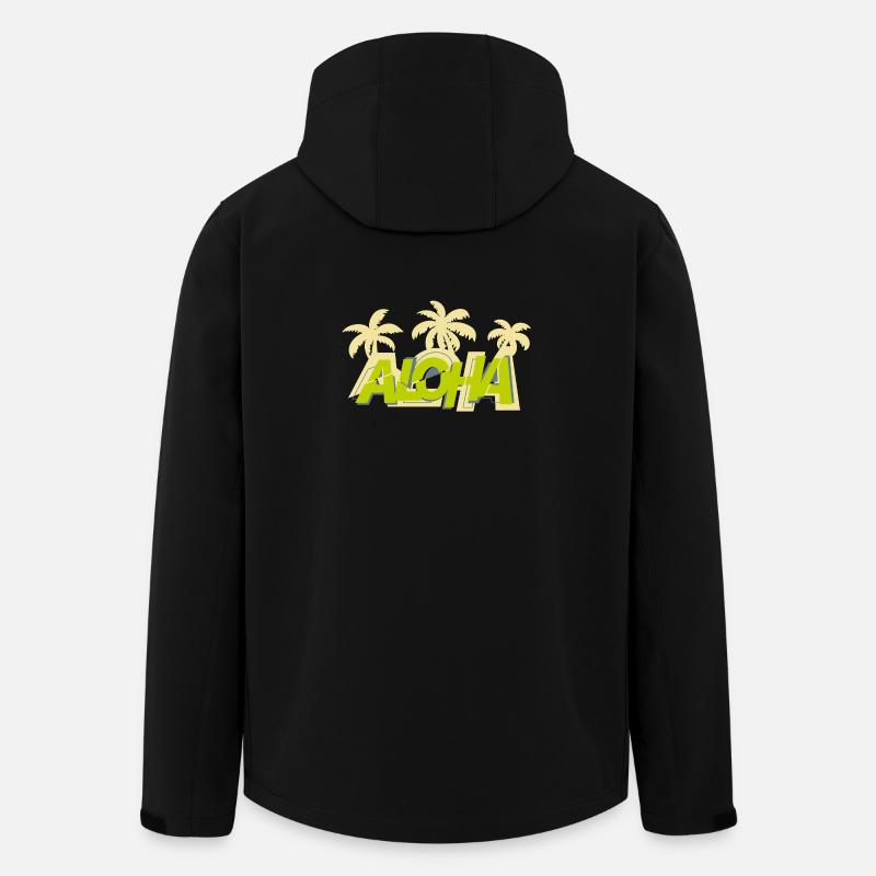 Aloha & Palmen - Recycelte Männer Softshell-Jacke von Stanley/Stella - Schwarz