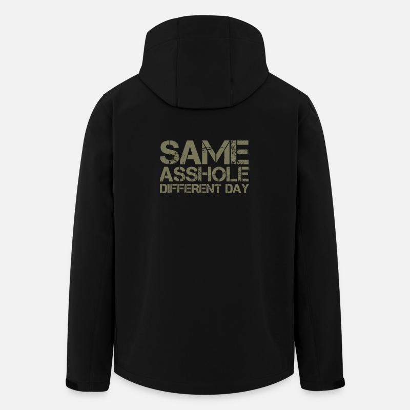 Same Asshole, different day - Men’s Recycled Softshell Jacket by Stanley/Stella - black