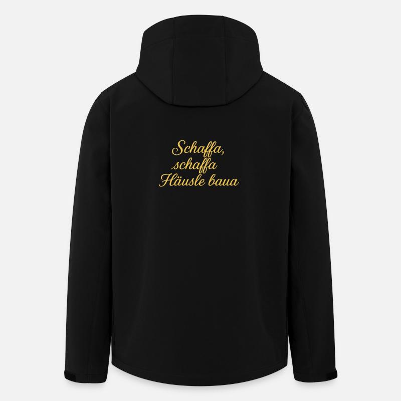 Schaffa Schaffa Häusle baua - Men’s Recycled Softshell Jacket by Stanley/Stella - black