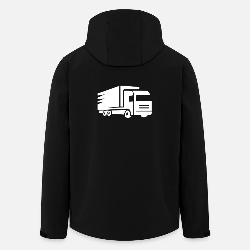 Lkw Symbol Trucker - Recycelte Männer Softshell-Jacke von Stanley/Stella - Schwarz