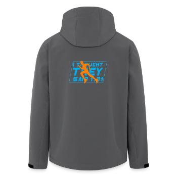 Running I Thought They Said 1.31 Marathon - Men’s Recycled Softshell Jacket by Stanley/Stella - black - Back - AI Model Male 185 light (185cm)