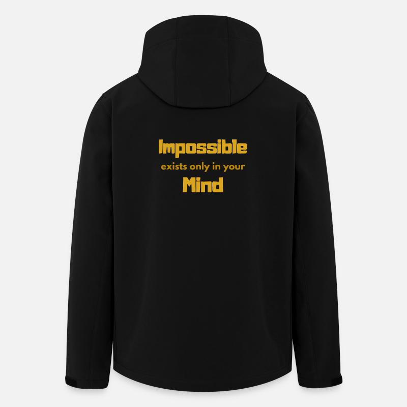 Impossible Mindset Typography - Men’s Recycled Softshell Jacket by Stanley/Stella - black