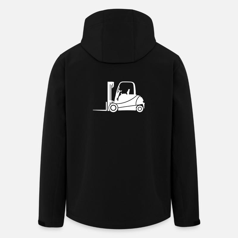 Gabelstapler Silhouette: Transport & Staplerfahrer - Recycelte Männer Softshell-Jacke von Stanley/Stella - Schwarz