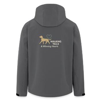 Dog sitter Service de garde d’animaux - Veste softshell homme en polyester recyclé Stanley/Stella - charbon - Dos - AI Model Male 185 light (185cm)