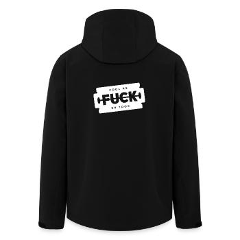 Cool As F Shaving Blade - Men’s Recycled Softshell Jacket by Stanley/Stella - black - Back - AI Model Male 185 light (185cm)