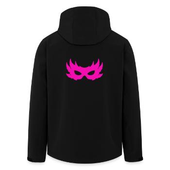 Venetian Mask - Men’s Recycled Softshell Jacket by Stanley/Stella - black - Back - AI Model Male 185 light (185cm)
