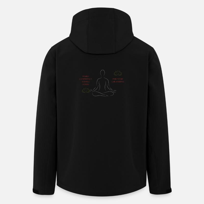 Lotusmeditation Linienkunst - Recycelte Männer Softshell-Jacke von Stanley/Stella - Schwarz