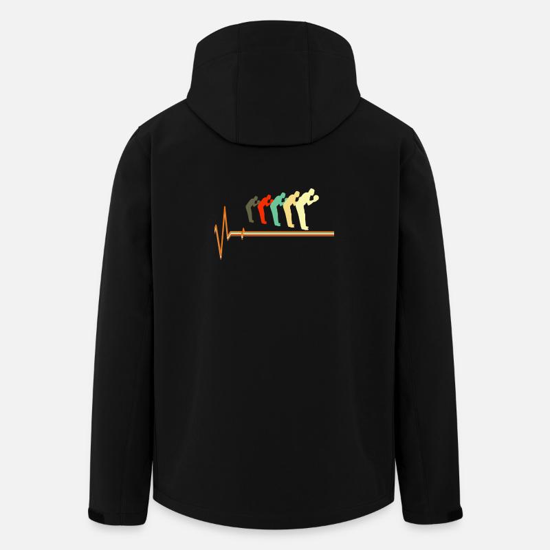 Bowling Heartbeat Pulse Retro Lifeline - Recycelte Männer Softshell-Jacke von Stanley/Stella - Schwarz