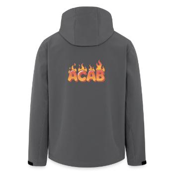 ACAB – Anti-Cops-Tee - Recycelte Männer Softshell-Jacke von Stanley/Stella - Schwarz - Hinten - AI Model Male 185 light (185cm)