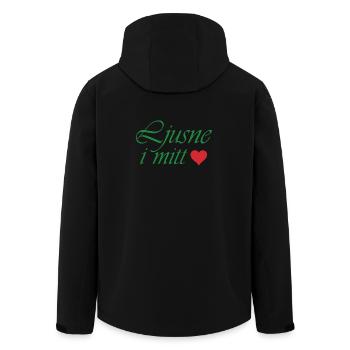 Brighten in my heart - Men’s Recycled Softshell Jacket by Stanley/Stella - black - Back - AI Model Male 185 light (185cm)