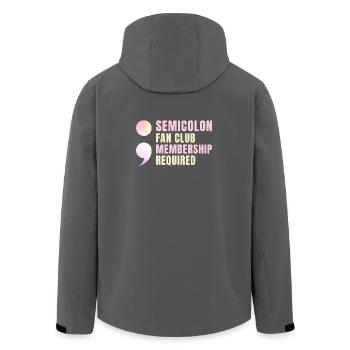 Semicolon Suicide Prevention Fan Club Semi Colon - Recycelte Männer Softshell-Jacke von Stanley/Stella - Anthrazit - Hinten - AI Model Male 185 light (185cm)