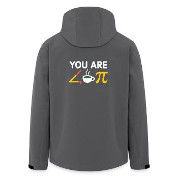 You're acute tea Pi coffee a cutie pie - Men’s Recycled Softshell Jacket by Stanley/Stella - black - Back - AI Model Male 185 light (185cm)