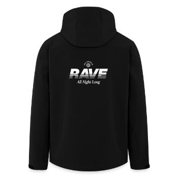 Rave all night long - Men’s Recycled Softshell Jacket by Stanley/Stella - black - Back - AI Model Male 185 light (185cm)