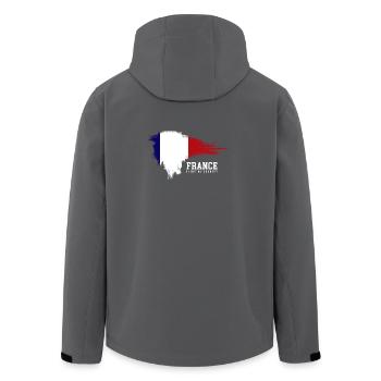 Frankreich Flagge Brush Pride - Recycelte Männer Softshell-Jacke von Stanley/Stella - Anthrazit - Hinten - AI Model Male 185 light (185cm)