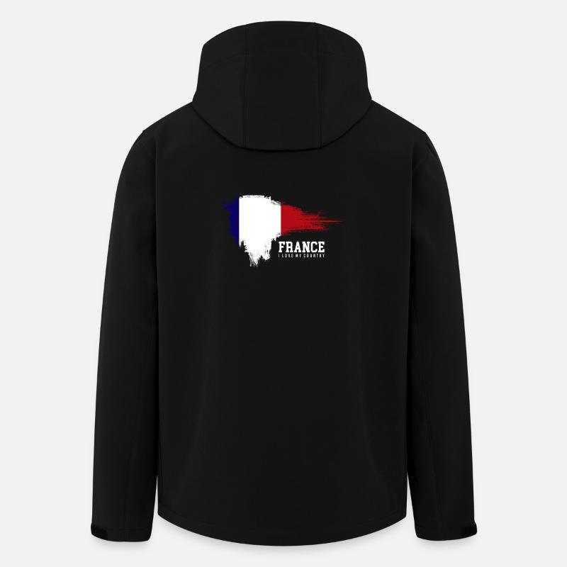 France Flag Brush Pride - Men’s Recycled Softshell Jacket by Stanley/Stella - black