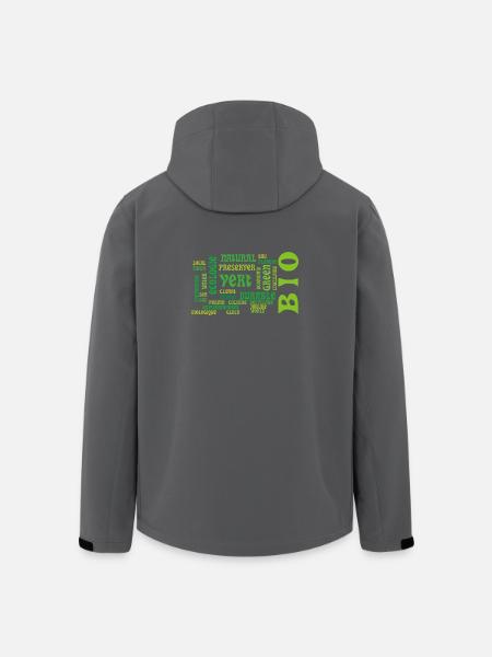 Bio and Ecology: green cloud of keywords - Men’s Recycled Softshell Jacket by Stanley/Stella - black