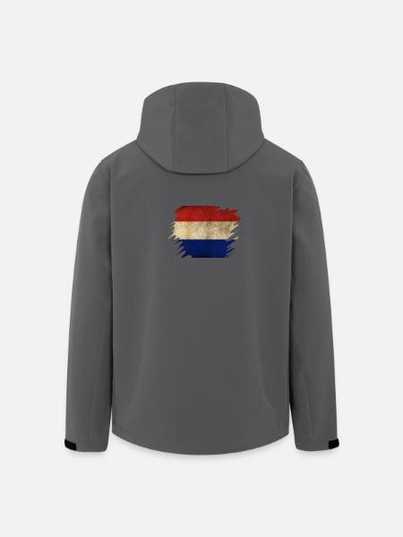 Grunge Holländisches Flaggendesign - Recycelte Männer Softshell-Jacke von Stanley/Stella - Schwarz