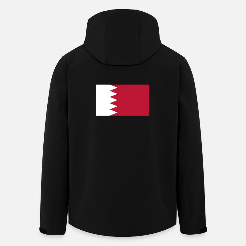 Drapeau du Qatar - Veste softshell homme en polyester recyclé Stanley/Stella - noir
