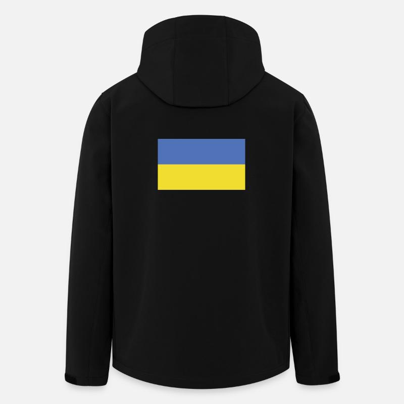 Drapeau de l’Ukraine - Veste softshell homme en polyester recyclé Stanley/Stella - noir