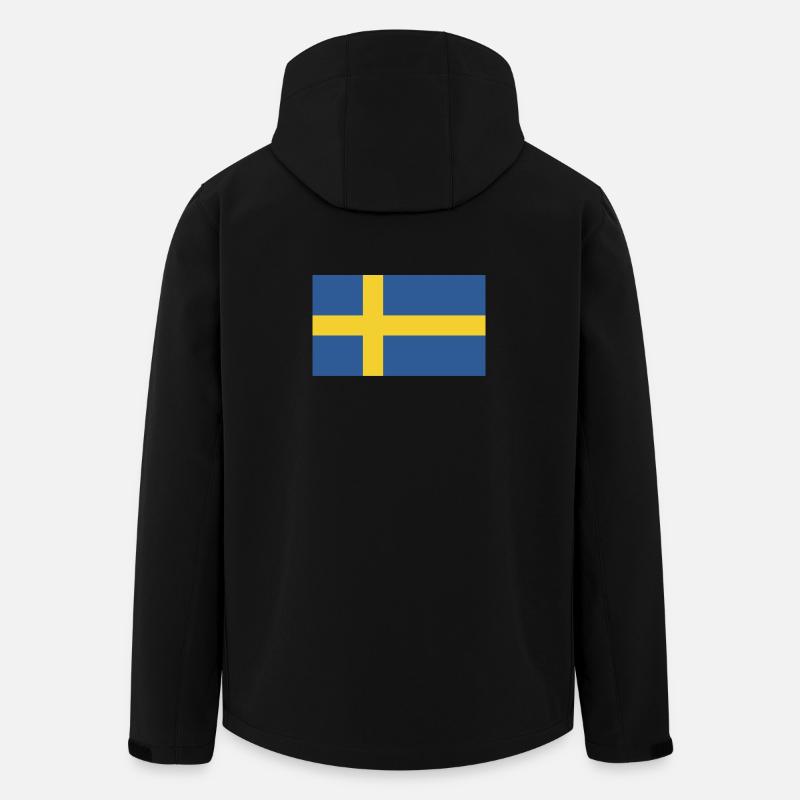 Schweden Flagge - Recycelte Männer Softshell-Jacke von Stanley/Stella - Schwarz