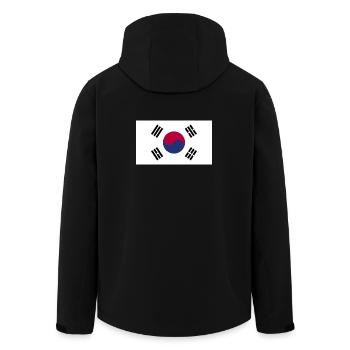 Korea Sud Flagge - Recycelte Männer Softshell-Jacke von Stanley/Stella - Schwarz - Hinten - AI Model Male 185 light (185cm)