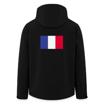 France National Flag - Men’s Recycled Softshell Jacket by Stanley/Stella - black - Back - AI Model Male 185 light (185cm)