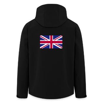 Großbritanien National Flagge - Recycelte Männer Softshell-Jacke von Stanley/Stella - Schwarz - Hinten - AI Model Male 185 light (185cm)