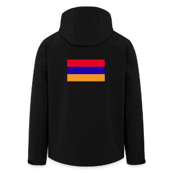 Armenien National Flagge - Recycelte Männer Softshell-Jacke von Stanley/Stella - Schwarz - Hinten - AI Model Male 185 light (185cm)