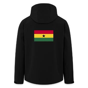 Ghana National Flag - Men’s Recycled Softshell Jacket by Stanley/Stella - black - Back - AI Model Male 185 light (185cm)