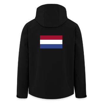 Netherlands National Flag - Men’s Recycled Softshell Jacket by Stanley/Stella - black - Back - AI Model Male 185 light (185cm)