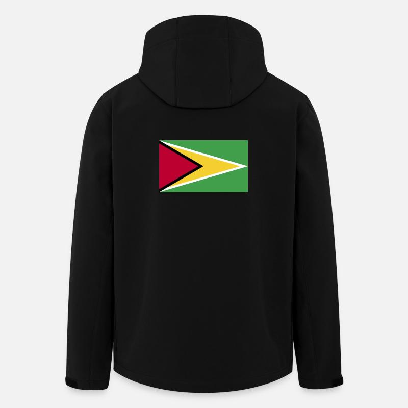 Guyana National Flagge - Recycelte Männer Softshell-Jacke Discoverer von Stanley/Stella - Schwarz