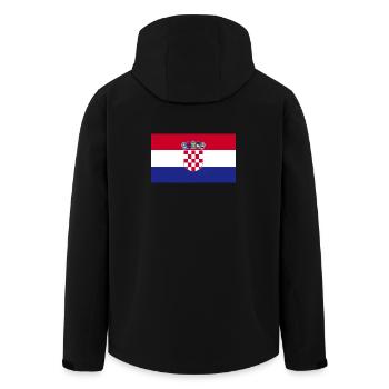 Croatia: Flags to fall in love with! - Men’s Recycled Softshell Jacket by Stanley/Stella - black - Back - AI Model Male 185 light (185cm)