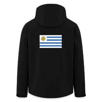Uruguay National Flag - Men’s Recycled Softshell Jacket by Stanley/Stella - black - Back - AI Model Male 185 light (185cm)