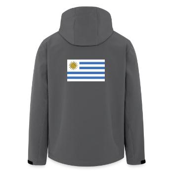 Uruguay National Flagge - Recycelte Männer Softshell-Jacke von Stanley/Stella - Anthrazit - Hinten - AI Model Male 185 light (185cm)