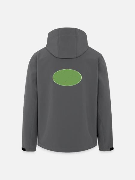 Ovaler Background schmutzig grün - Recycelte Männer Softshell-Jacke von Stanley/Stella - Schwarz