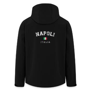 Naples Italie - Veste softshell homme en polyester recyclé Stanley/Stella - noir - Dos - AI Model Male 185 light (185cm)