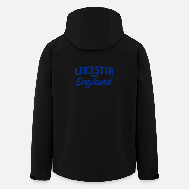 Leicester England Script Logo - Men’s Recycled Softshell Jacket by Stanley/Stella - black