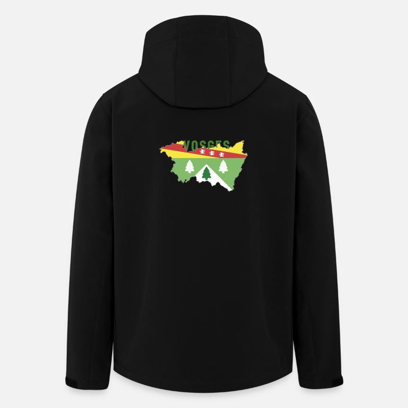 Karte der Vogesen und ihres Wappens - Recycelte Männer Softshell-Jacke von Stanley/Stella - Schwarz