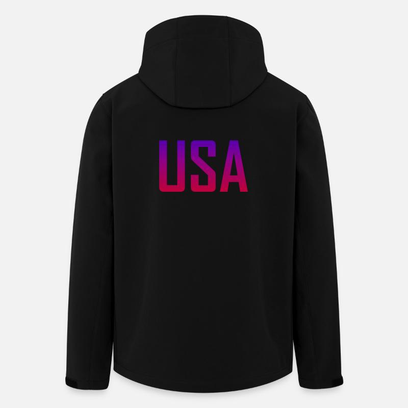 USA - Recycelte Männer Softshell-Jacke von Stanley/Stella - Schwarz
