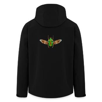 Stephanorrhina guttata-beautiful insect with wings - Men’s Recycled Softshell Jacket by Stanley/Stella - black - Back - AI Model Male 185 light (185cm)