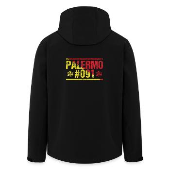 Palermo Sizilien Italien - Recycelte Männer Softshell-Jacke von Stanley/Stella - Schwarz - Hinten - AI Model Male 185 light (185cm)