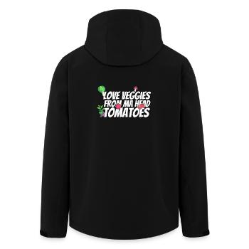 J’adore les légumes de la tête à la tomate - Veste softshell homme en polyester recyclé Stanley/Stella - noir - Dos - AI Model Male 185 light (185cm)